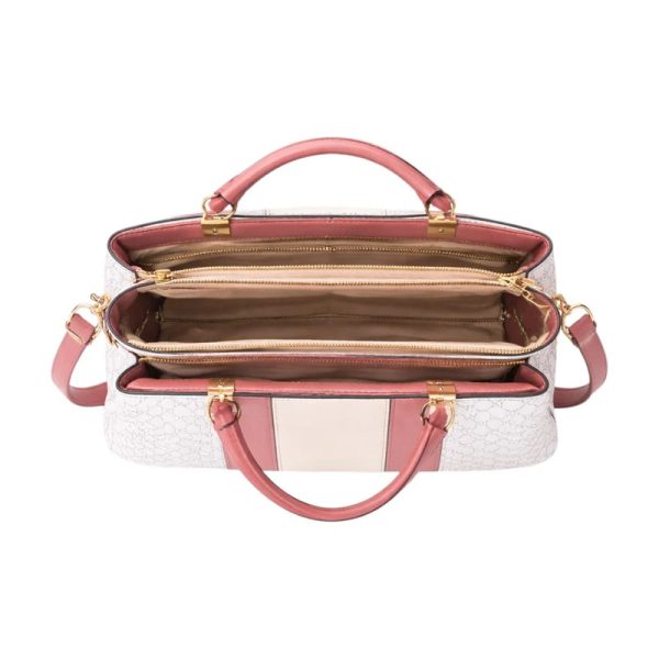 Rovaa Elegant Stripe Pattern Shoulder Bag with Adjustable Strap