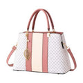 Rovaa Elegant Stripe Pattern Shoulder Bag with Adjustable Strap