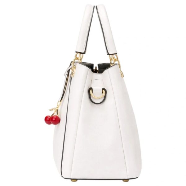 Rovaa Ivory Charm Handbag with Elegant Curve Design