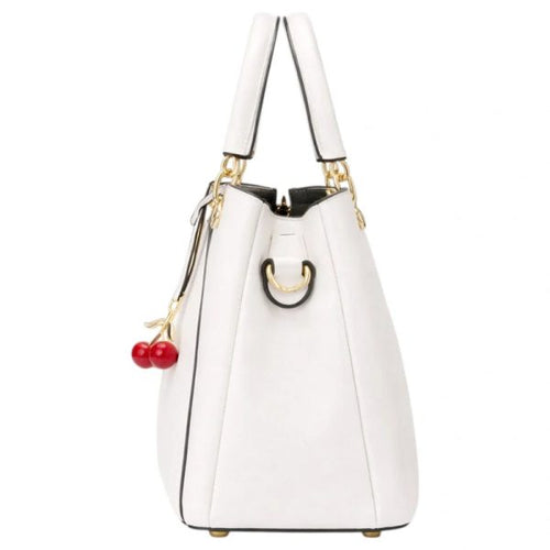 Rovaa Ivory Charm Handbag with Elegant Curve Design